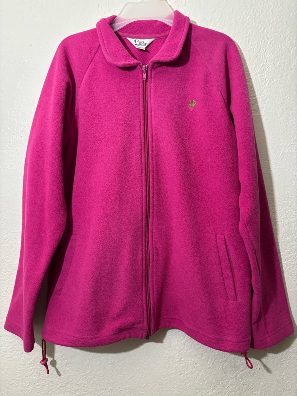 Lilly Pulitzer Hot Pink Fleece Zip Jacket